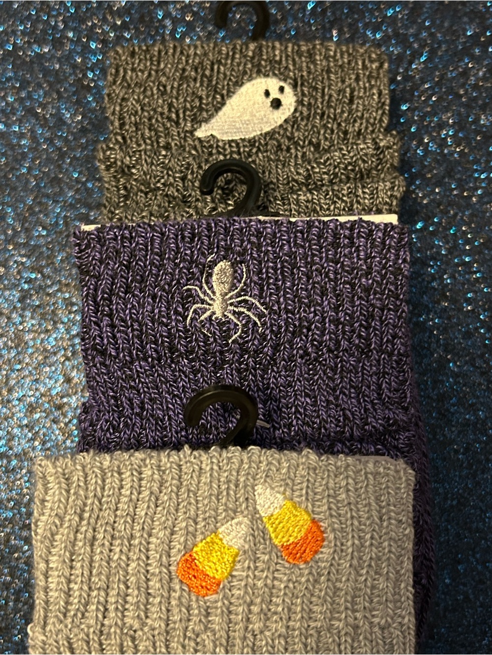 Halloween Slouch Socks 3 Pair Lot Ghost Spider Candy Corn NWT Size 4-10 women’s